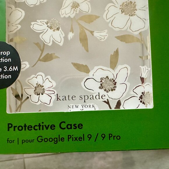 Brand New | Never Used Kate Spade Google Pixel 9 / Pro Sparkly Floral Phone Case - Picture 2 of 6